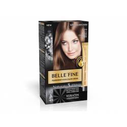 CRÈME COLORANTE PERMANENTE CHEVEUX CHOCOLAT BRUN CLAIR BELLE'FINE