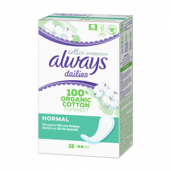 ALWAYS DAILIES 100% ORGANIC COTTON TOPSHEET