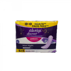SERVIETTES HYGIÉNIQUES MAXI NIGHT ALWAYS DISCREET