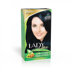 CRÈME COLORANTE PERMANENTE BLEUE NOIRE 1.1 LADY IN COLOR