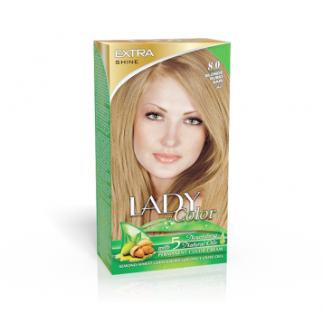 LADY IN COLOR 8.0 BLONDE PERMANENT COLOR CREAM