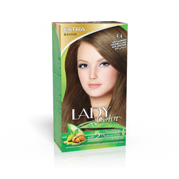 LADY IN COLOR 5.4 LIGHT AUBURN PERMANENT COLOR CREAM