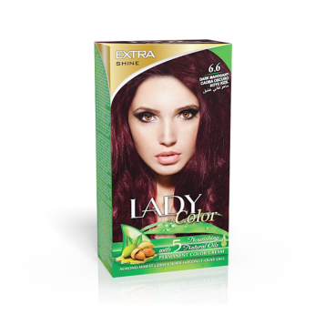 LADY IN COLOR 6.6 DARK MAHOGANY PERMANENT COLOR CREAM