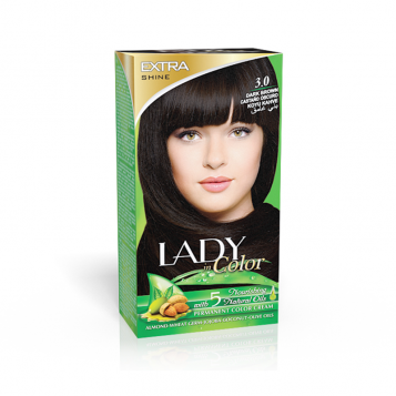 LADY IN COLOR 3.0 DARK BROWN PERMANENT COLOR CREAM