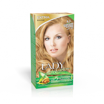 LADY IN COLOR 9.3 GLODEN BLONDE PERMANENT COLOR CREAM