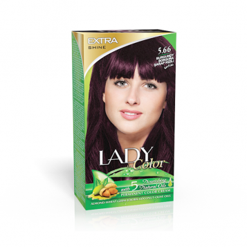 LADY IN COLOR 5.66 BURGUNDY PERMANENT COLOR CREAM