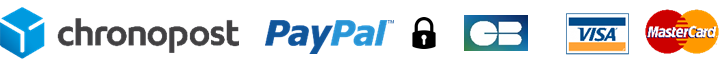 Chronopost - Colissimo - Paypal - Paiement sécurisé - Carte bleue - Visa - Mastercard